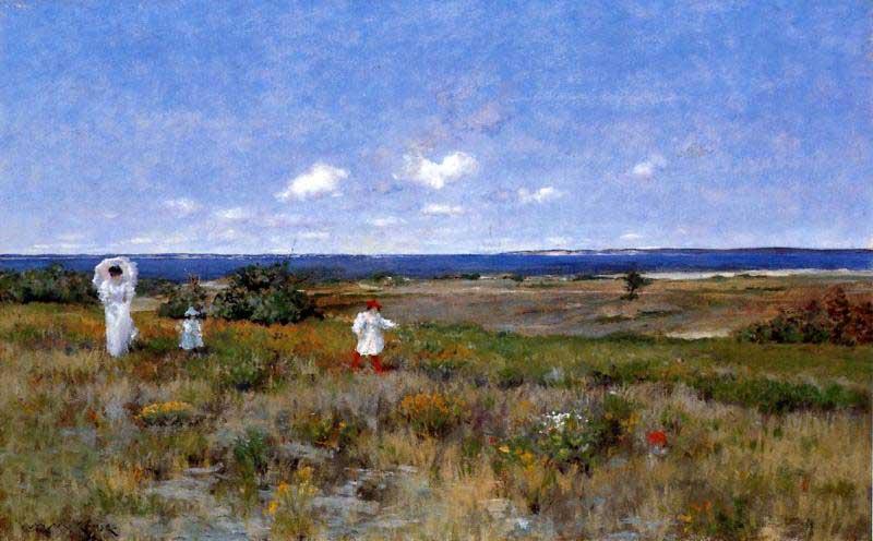 William Merrit Chase Near the Beach, Shinnecock Norge oil painting art